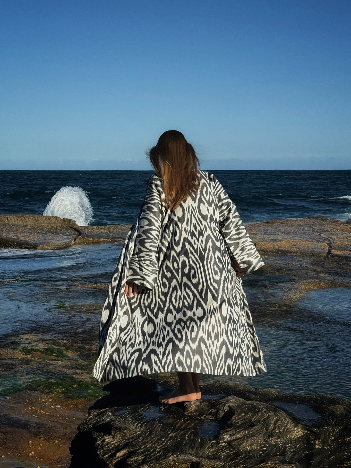 Black & White Kaftan 'Tashkent'