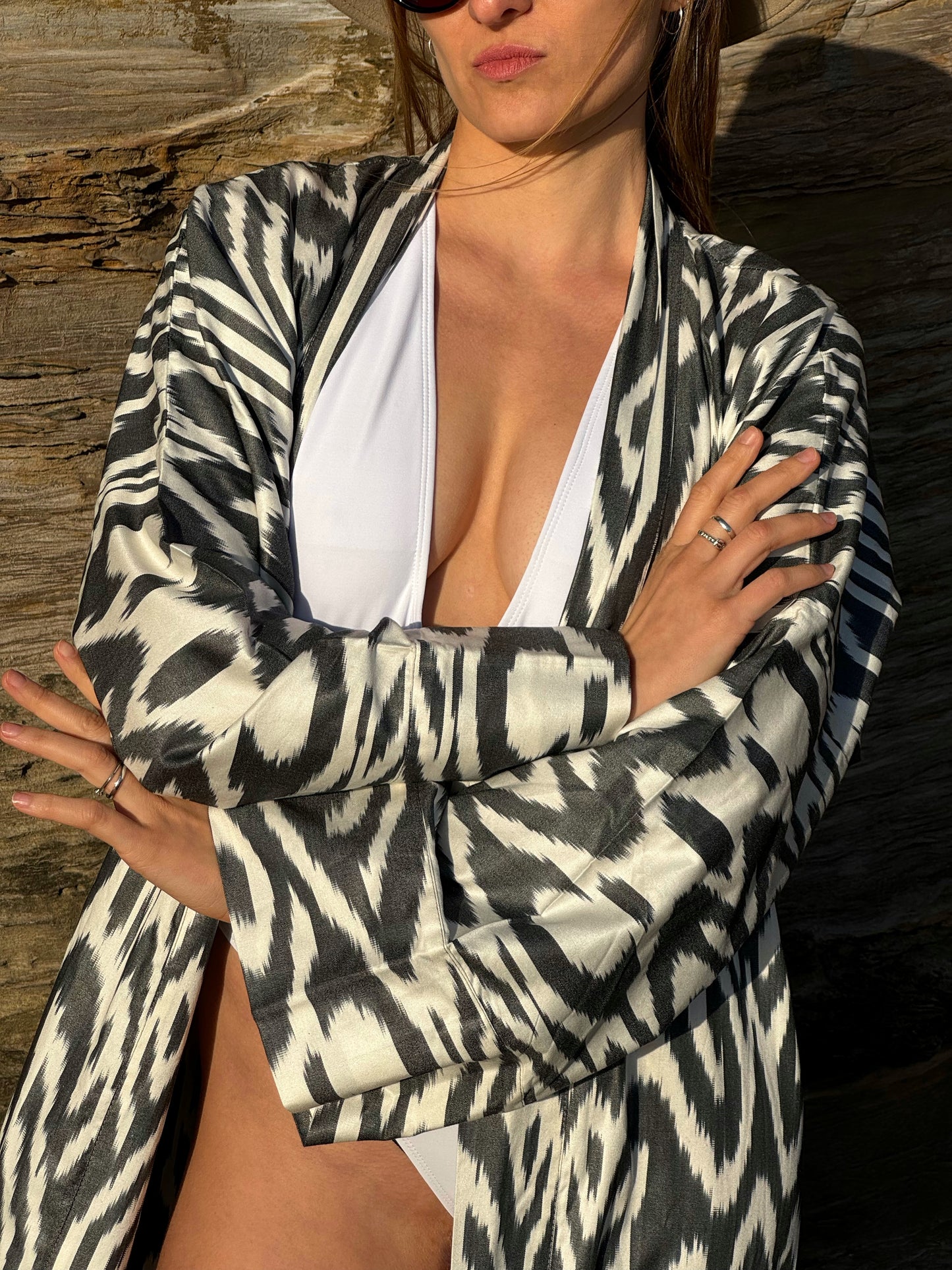 Black & White Kaftan 'Tashkent'
