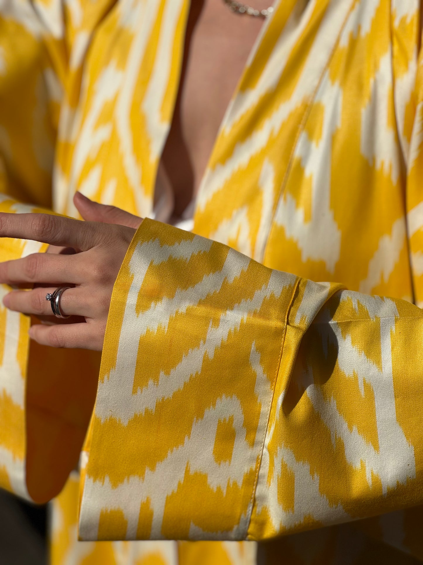 Yellow & White Kaftan ‘Khiva’