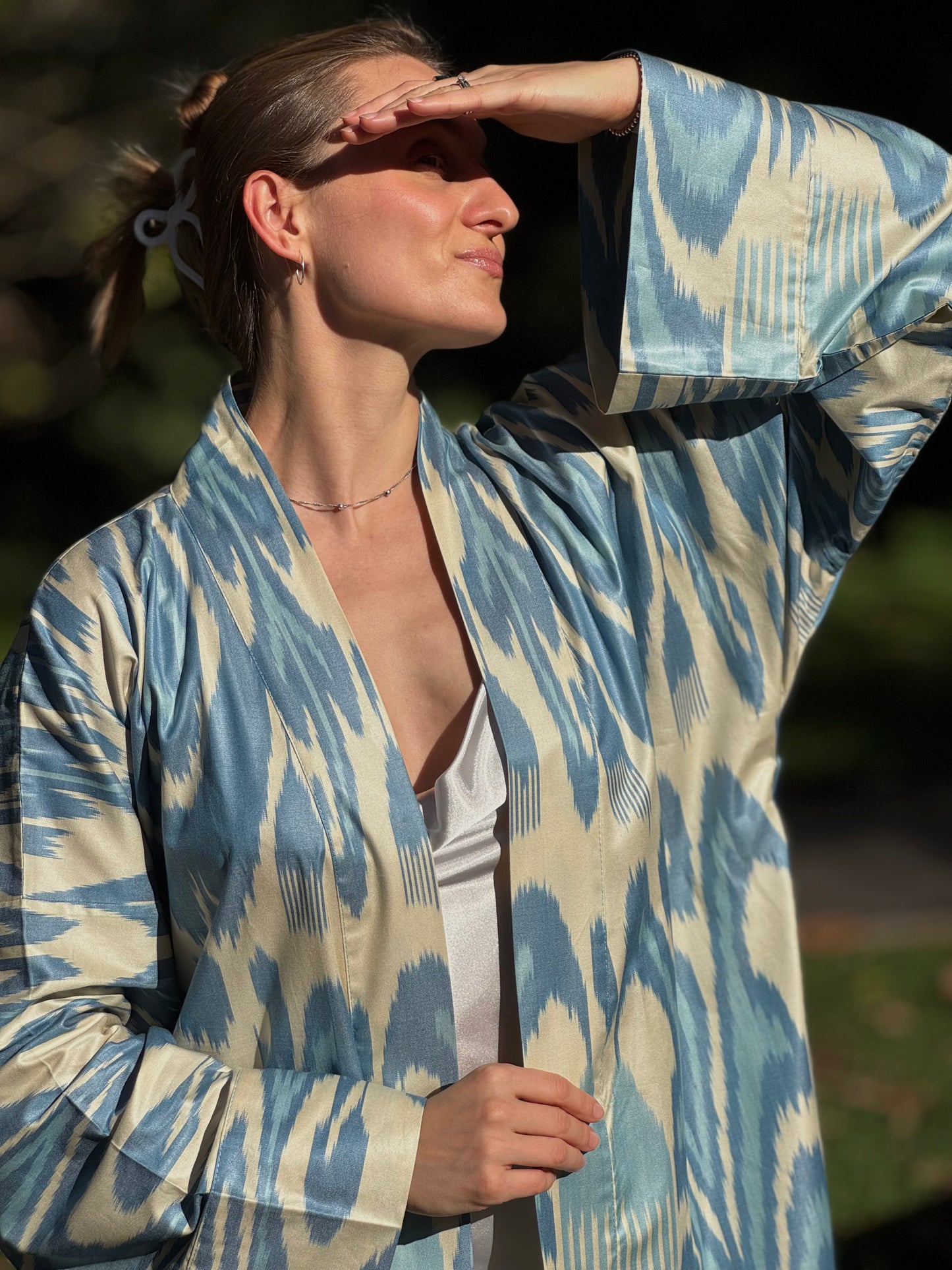 Blue & Beige Kaftan ‘Aral’