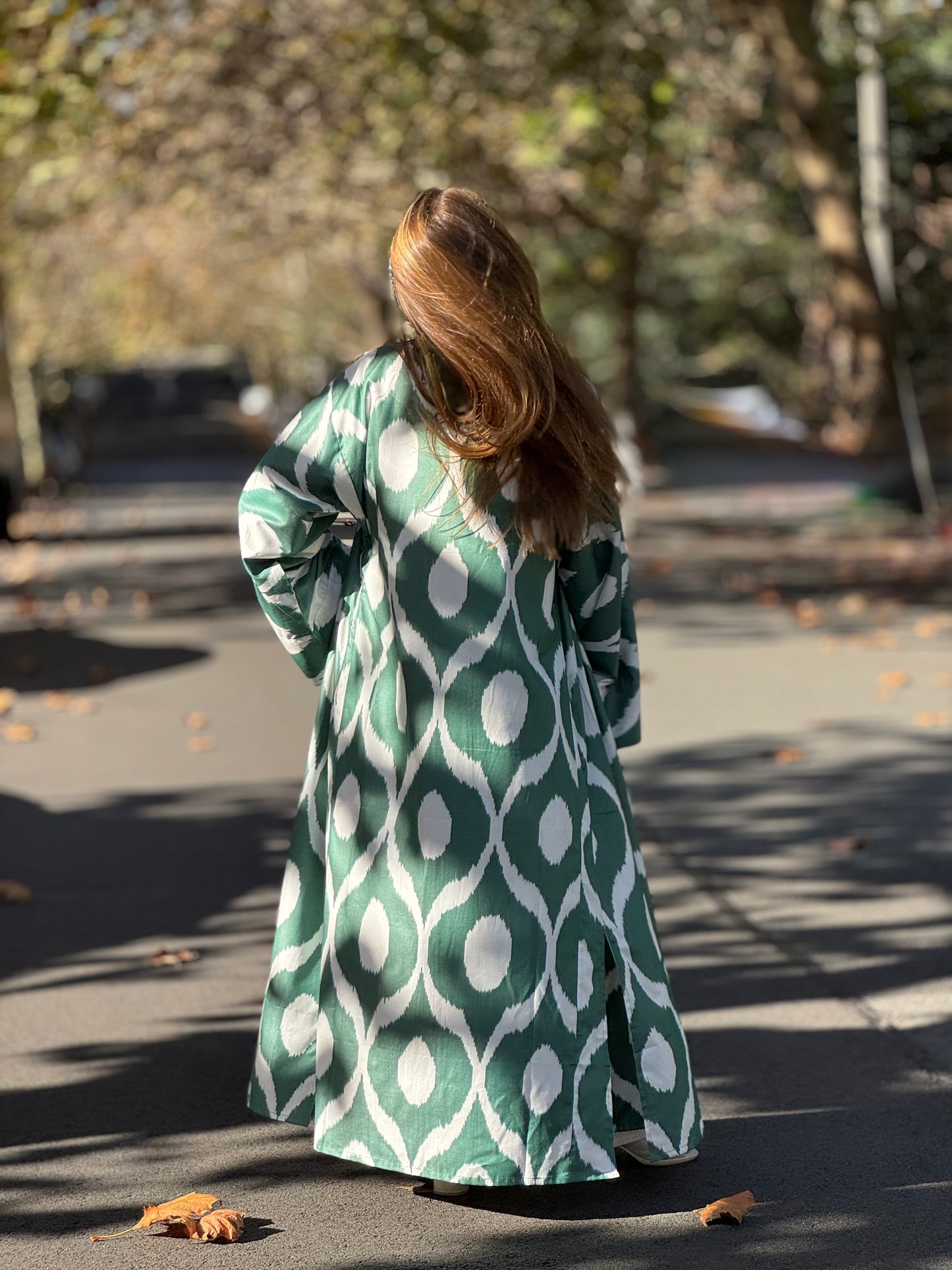 Green & White Kaftan ‘Nur’