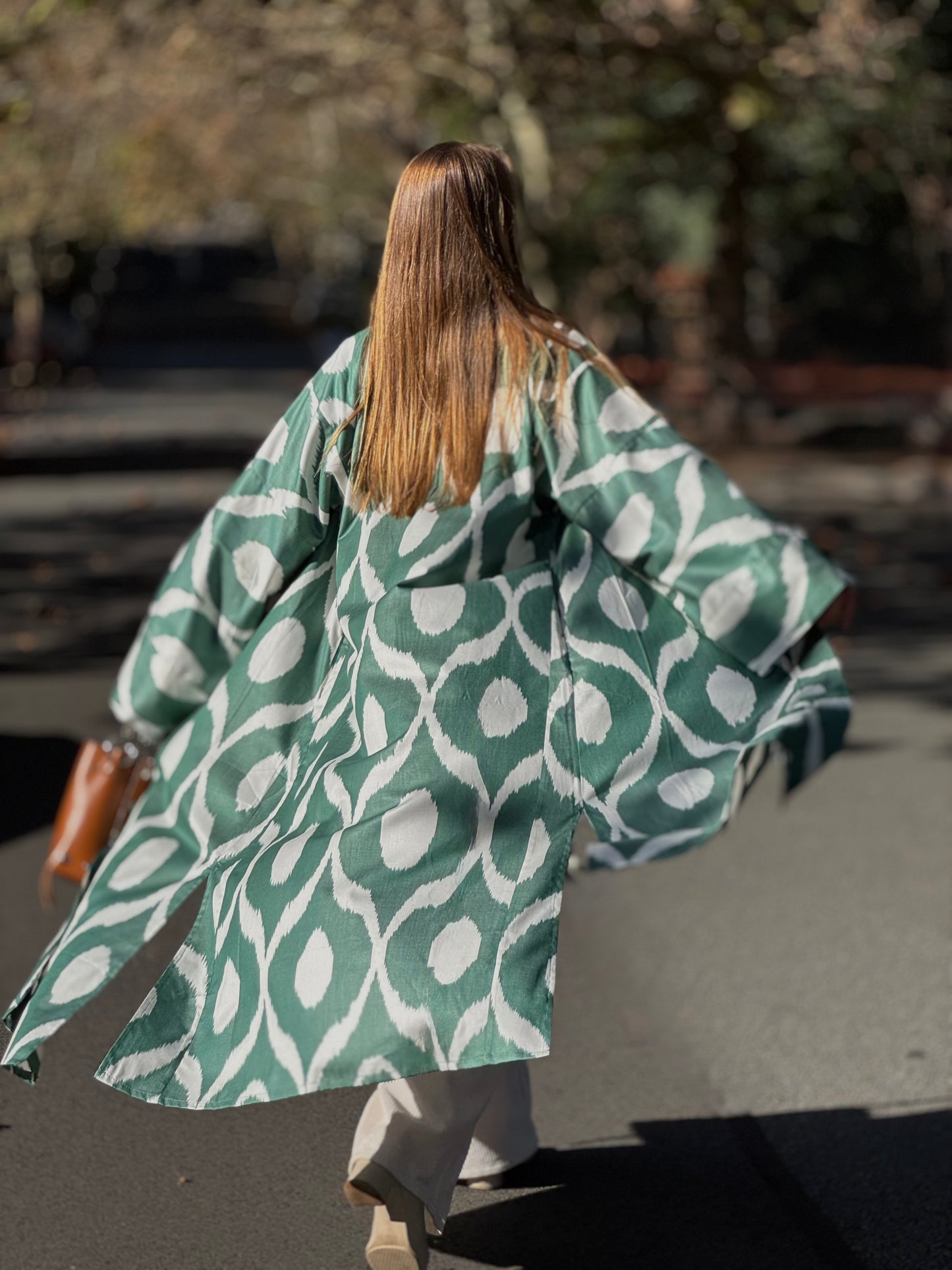 Green & White Kaftan ‘Nur’