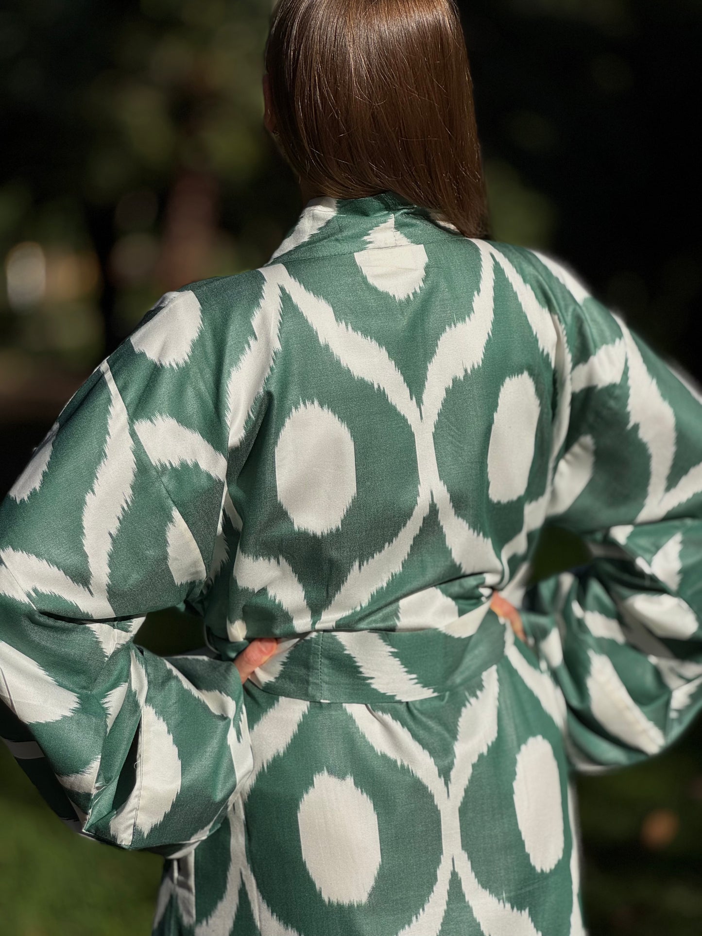 Green & White Kaftan ‘Nur’