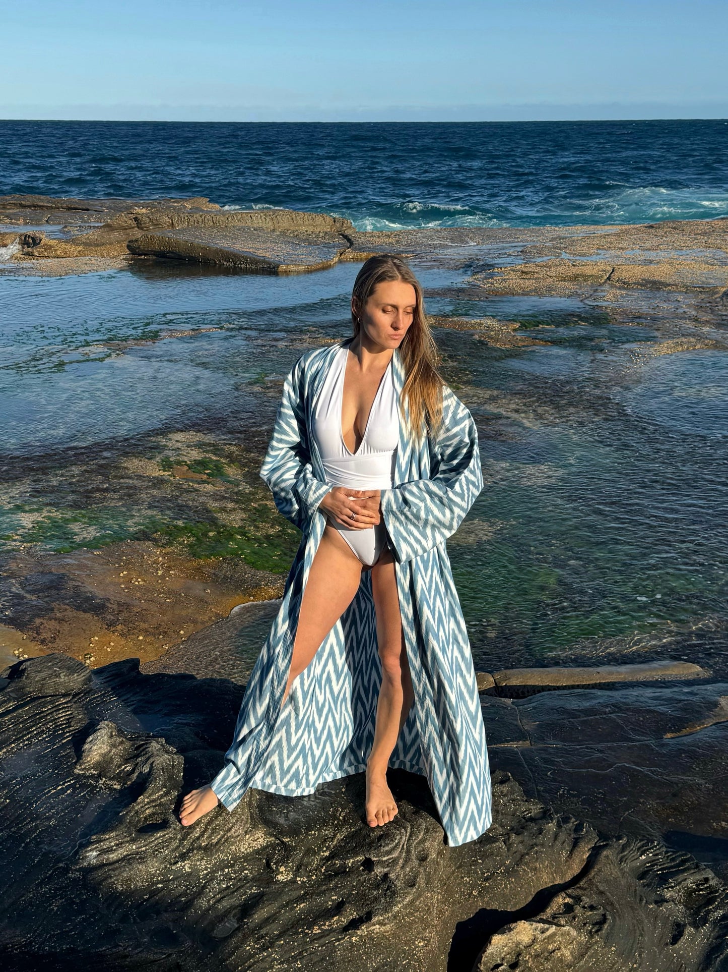 Blue & White Kaftan ‘Azura’
