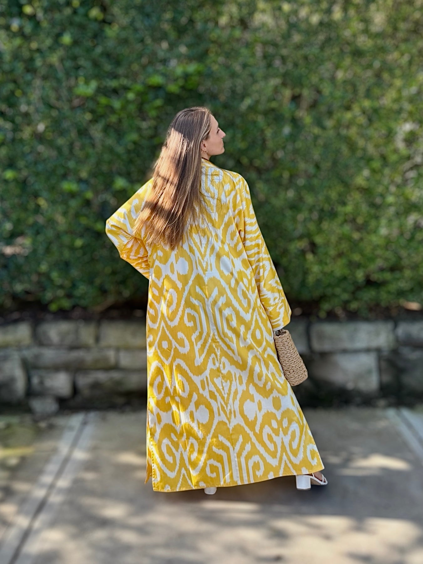 Yellow & White Kaftan ‘Khiva’