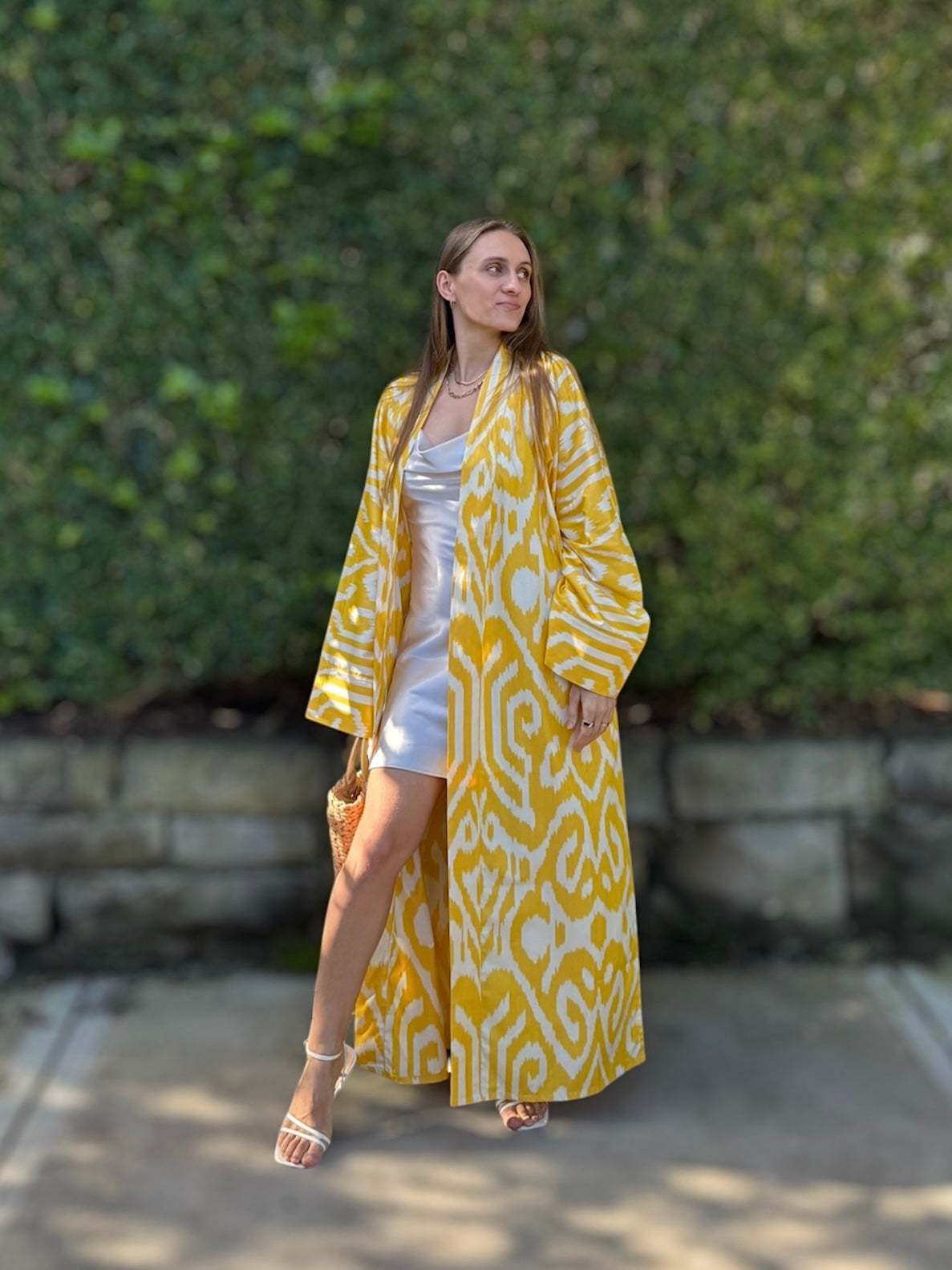 Yellow & White Kaftan ‘Khiva’