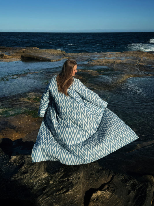 Blue & White Kaftan ‘Azura’