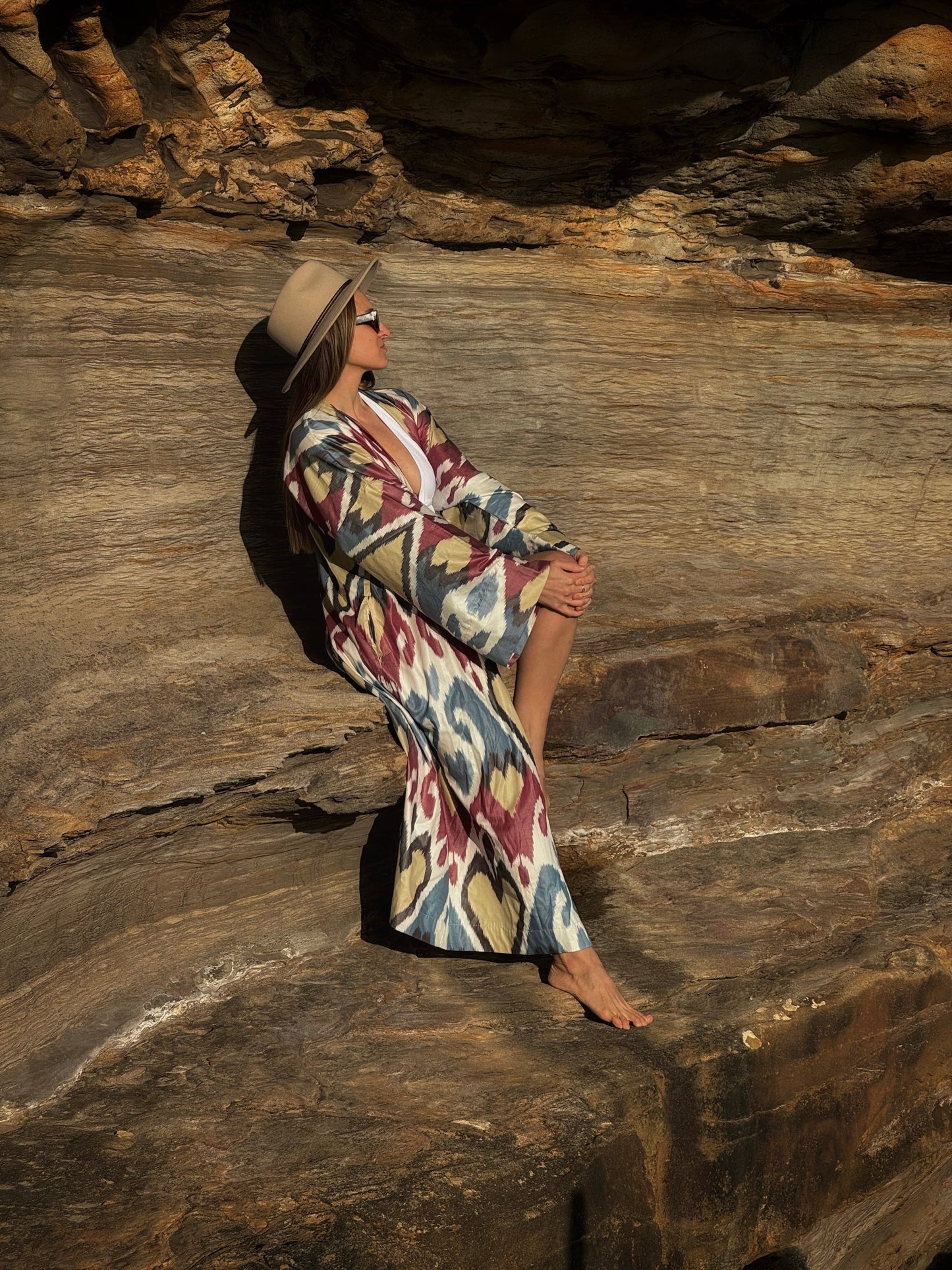 Blue, Red & Gold Kaftan 'Fergana Valley'