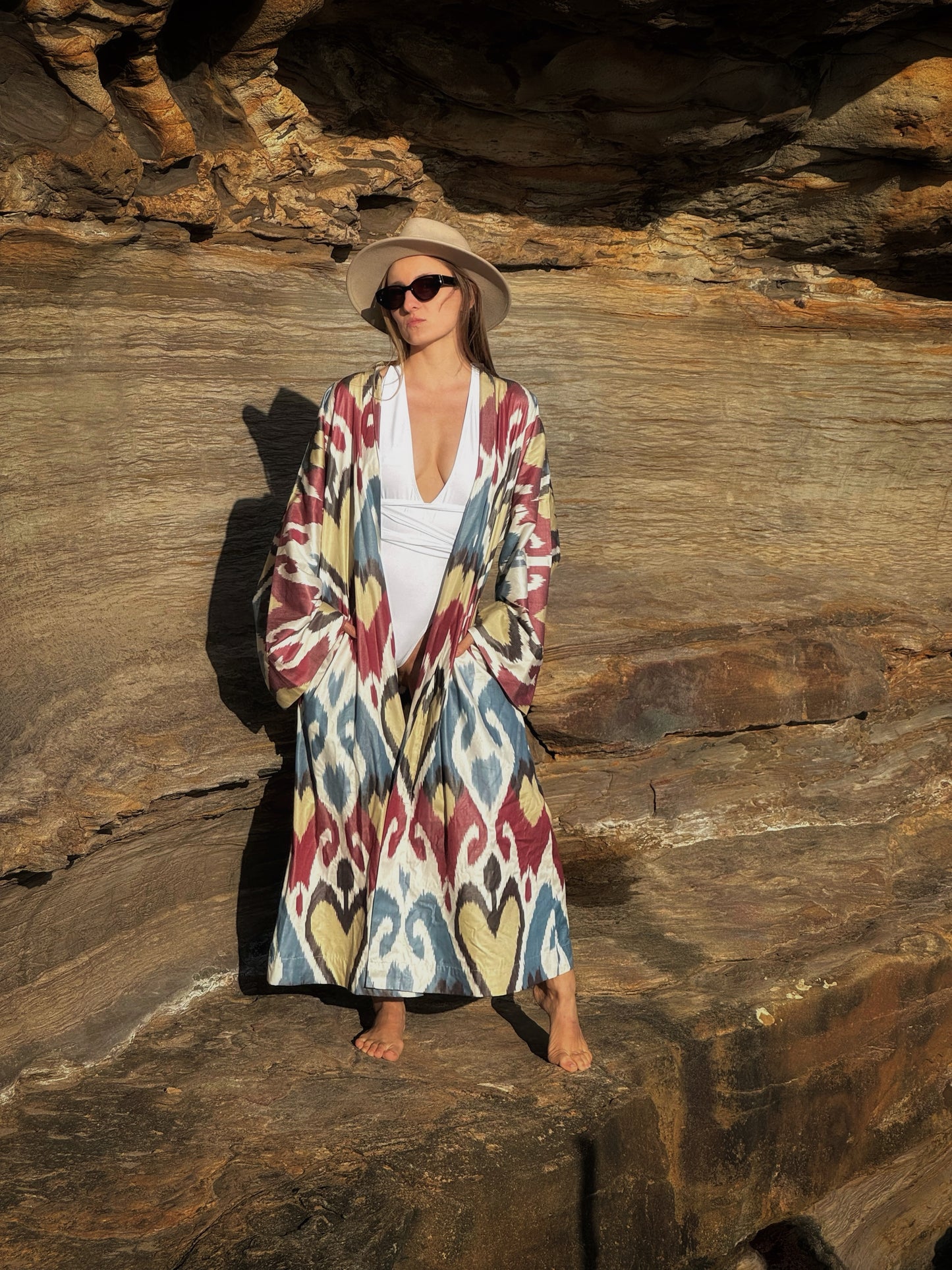 Blue, Red & Gold Kaftan 'Fergana Valley'