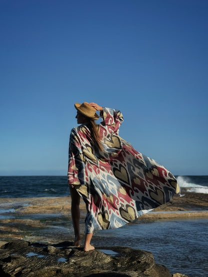 Blue, Red & Gold Kaftan 'Fergana Valley'