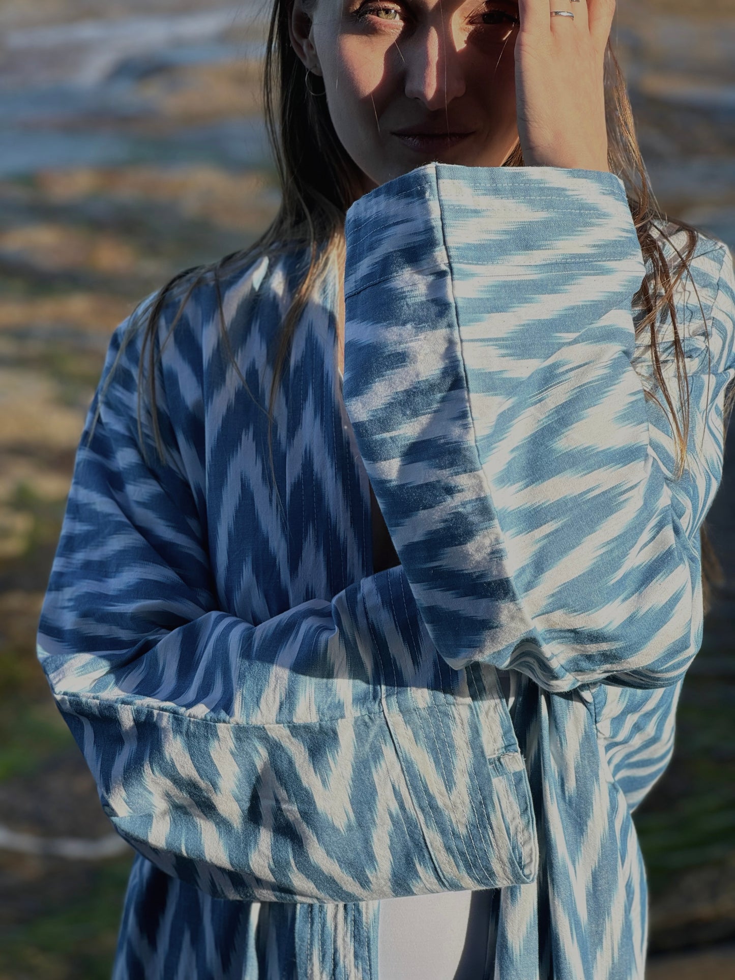 Blue & White Kaftan ‘Aral’